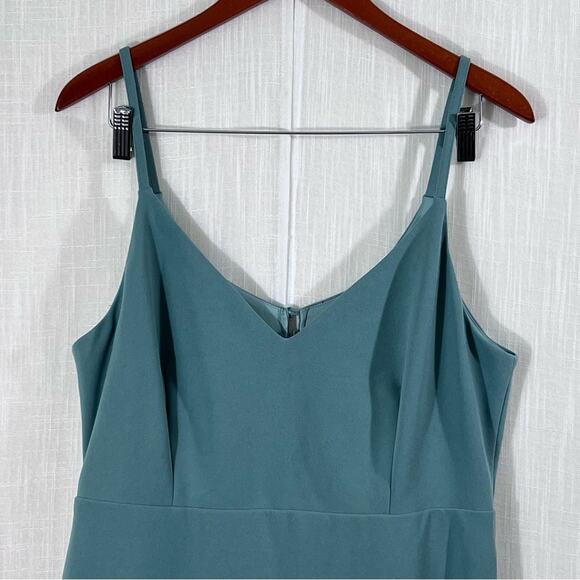 Lulus Moments Of Bliss Dusty Seafoam Backless Mermaid Maxi Dress Size XL - Picture 5 of 12